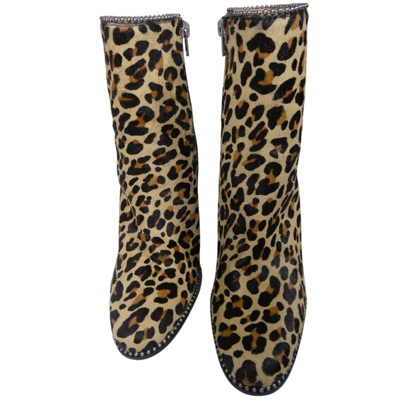 Coach Drea Calf Hair Leopard Print Ankle Boots Size 8.5‎ - Picture 2 of 10
